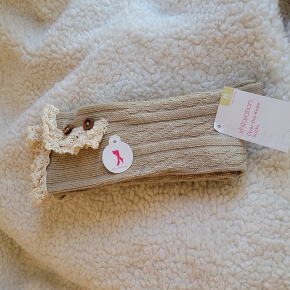 Over the knee socks boot socks lace button detailing - Picture 1 of 4